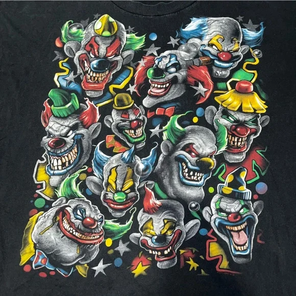 Vintage Gang of Clown Men's Larg T-shirt Crazy Joker Insane Clown Gangster Posse - Picture 2 of 4